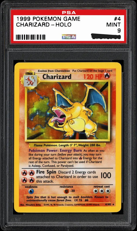 Unlimited Base Set Charizard Holo 4/102 PSA 9 MINT