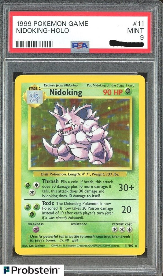 Unlimited Base Set Nidoking Holo 11/102 PSA 9 MINT