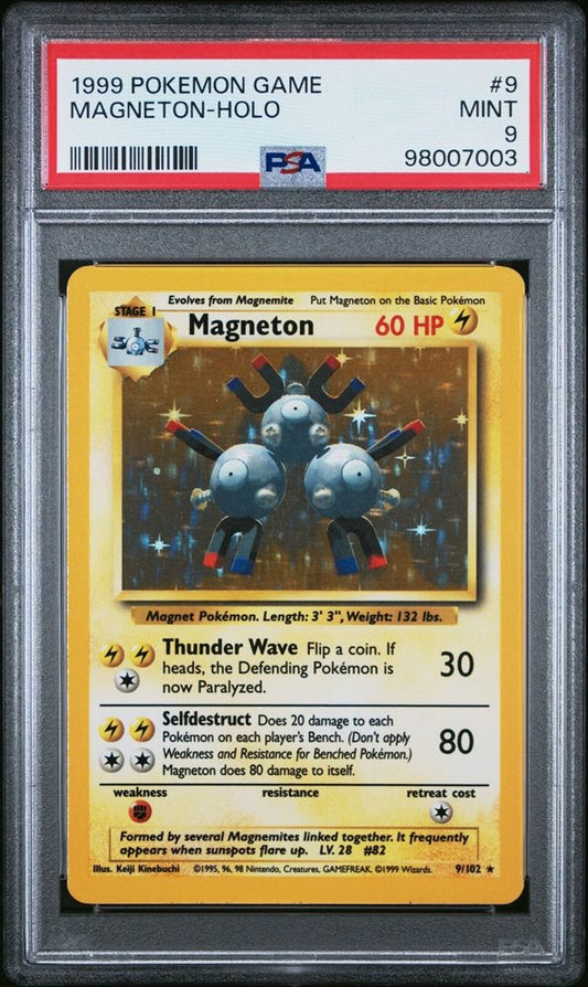 Unlimited Base Set Magneton Holo 9/102 PSA 9 MINT