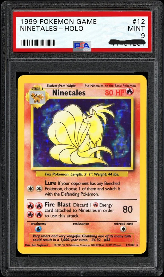 Unlimited Base Set Ninetales Holo 12/102 PSA 9 MINT